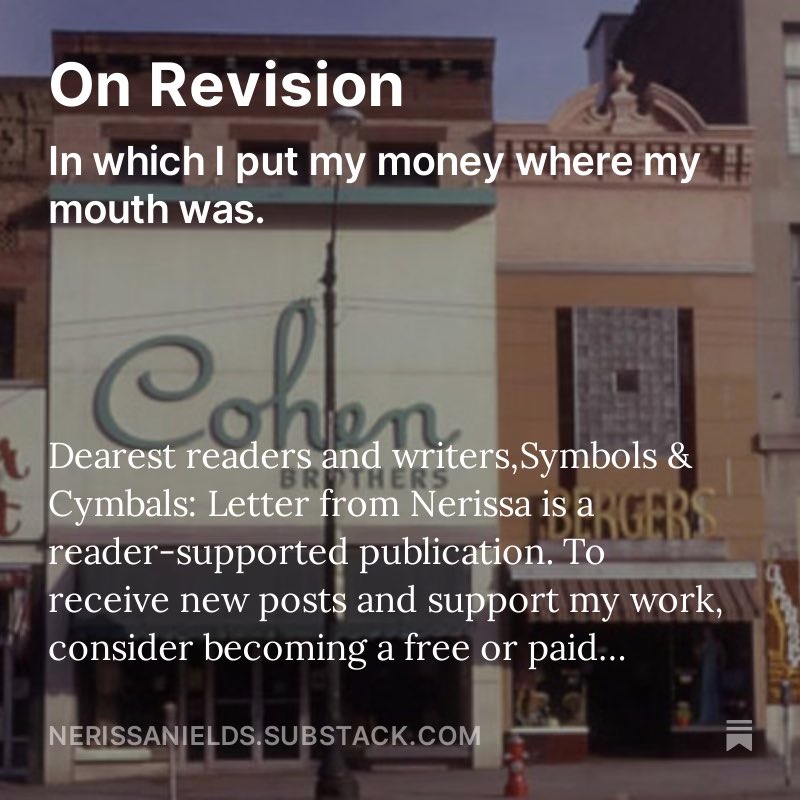NerKat's tweet photo. Check out my latest newsletter!
https://t.co/7RXDDDunke
#NerissaNields #Nerissanieldswriting #writer #writingworkshops #writingclub #writingcommunity #writewithus #writingtips #writingsupport #writersnetwork #adviceforwriters #creativewriting #westernmass https://t.co/aLi4Ivj2yh