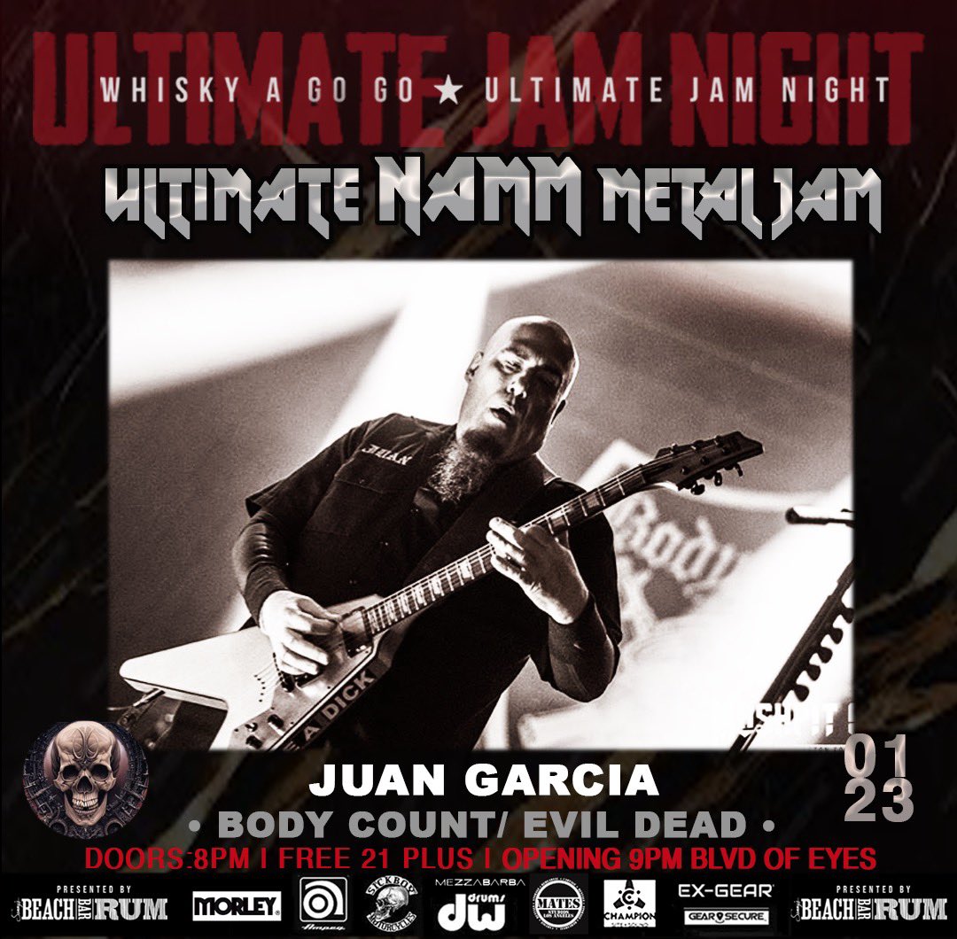 _Juan_Garcia's tweet photo. This Tuesday @TheWhiskyAGoGo #ultimatejamnight FREE show • I’ll be jammin a few songs with @evildead1 🤘🏽
#thrashmetal https://t.co/Pr2YfgNSQt