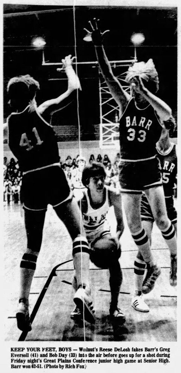 The state's greatest junior high rivalry, Barr v Walnut, 1981, at Grand Island Senior High.