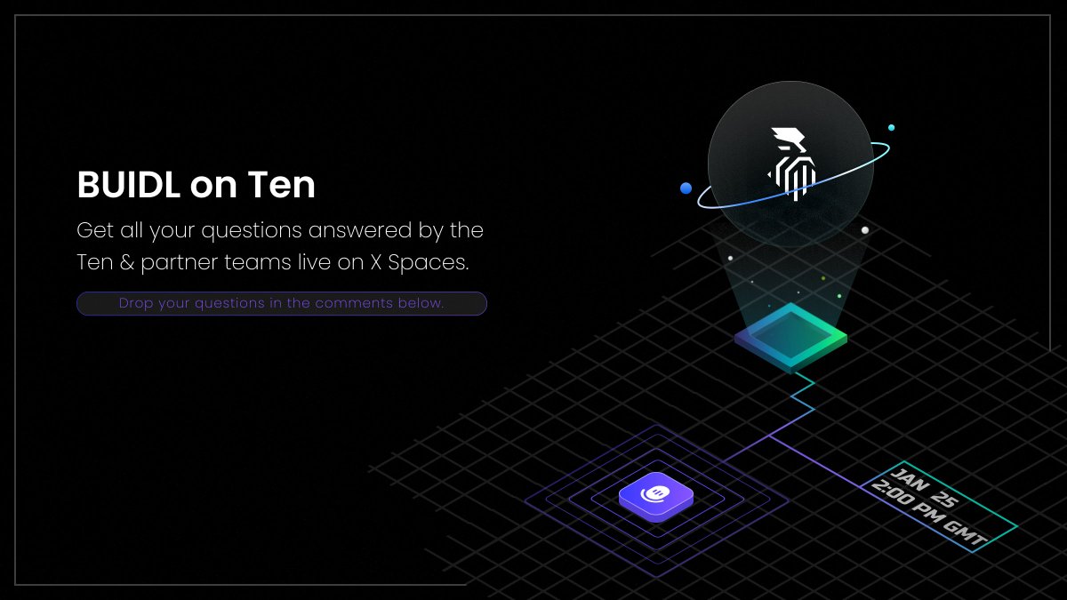 tenprotocol's tweet photo. Join us for a Space with @DEXYNTH on Thursday 25th at 2PM GMT! Explore how Dexynth pioneers decentralized synthetic trading on blockchain, enabling trading in assets like crypto, forex, stocks, &amp; more. Don't miss this insightful session to learn what Ten + Dexynth brings for you. https://t.co/pfIhxsUzf0