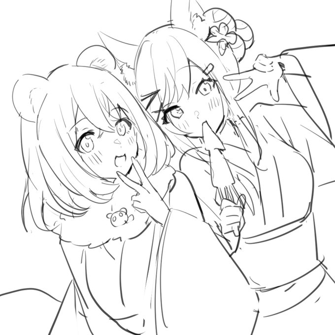 ミエルちゃんとレイナちゃん