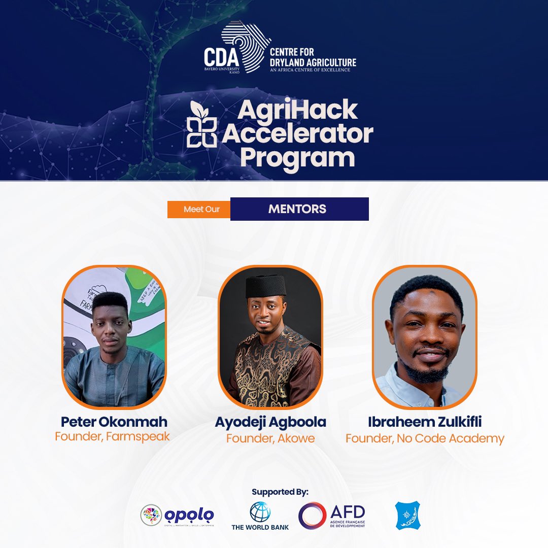 OpoloGlobal's tweet image. As we move closer to the start of the Agri Hack #acceleratorprogram , we're thrilled to introduce remarkable #founders from diverse backgrounds who will be sharing their insights and experiences with our participants!
#opologlobal #afd
#cda #worldbank #buk