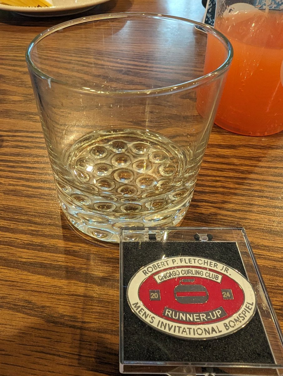 sp1365's tweet image. Post bonspiel scotch had to wait until after the finals. 3rd even runner up and 4-2 on the weekend to go with the 19 draws of ice making. 

I'm exhausted. 

#curling #icetech