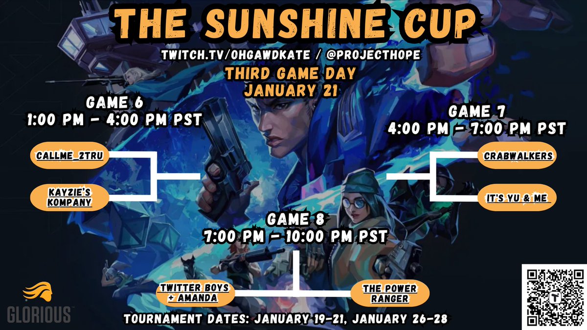 ohgawdkate's tweet image. ☀️DAY 3 OF THE SUNSHINE CUP! ☀️

🔴WE ARE LIVE!🔴

✨GAMES 6 (1-4 PM PST) CALLME_2TRU VS KAYZIE'S KOMPANY!

✨GAME 7 (4-7 PM PST) CRAB WALKERS VS IT'S YU &amp;amp; ME!

✨GAME 8 (7-10 PM PST) TWITTER BOYS + AMANDA VS THE POWER RANGERS!

WHEN: JANUARY 19-21
TIME: 1-10 PM PST
WHERE:…