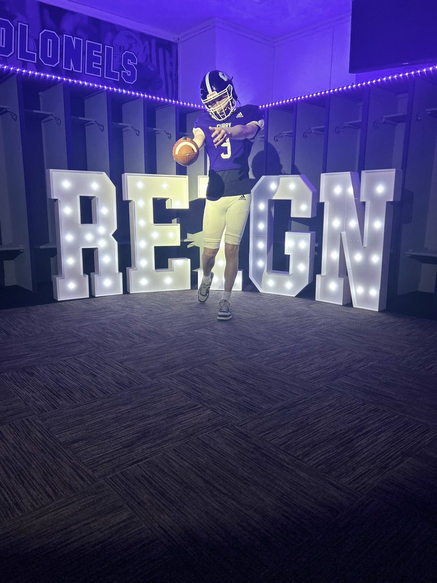After a great visit with <a href="/CurryFootball/">CurryFootball</a> and great talk with <a href="/Pippin_McKinley/">McKinley Pippin</a> <a href="/CoachTParsons/">𝐓𝐨𝐝𝐝 𝐏𝐚𝐫𝐬𝐨𝐧𝐬</a> I am blessed to have received an offer!