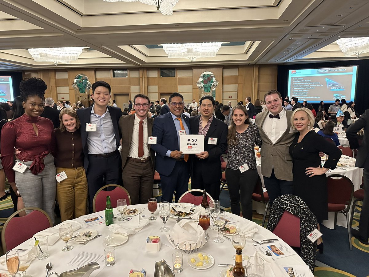 Urology table at our practice of medicine dinner! Very cool. Nice to meet some great real live urologists out in the wild!!!