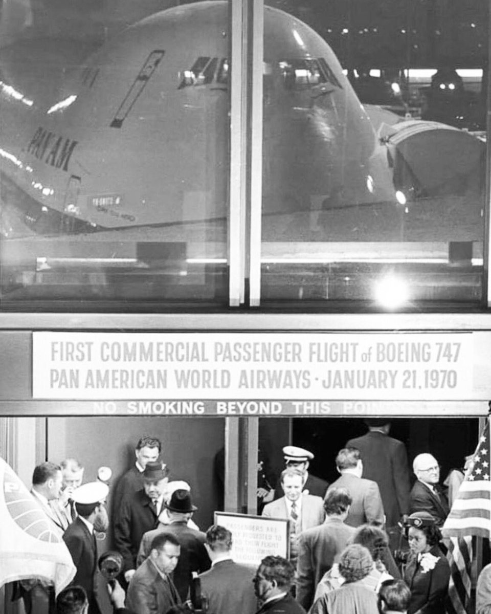 This happened today in 1970. Pan Am inaugurated the world’s first 747 service. Another one of the many Pan Am firsts. #FlyPanAm