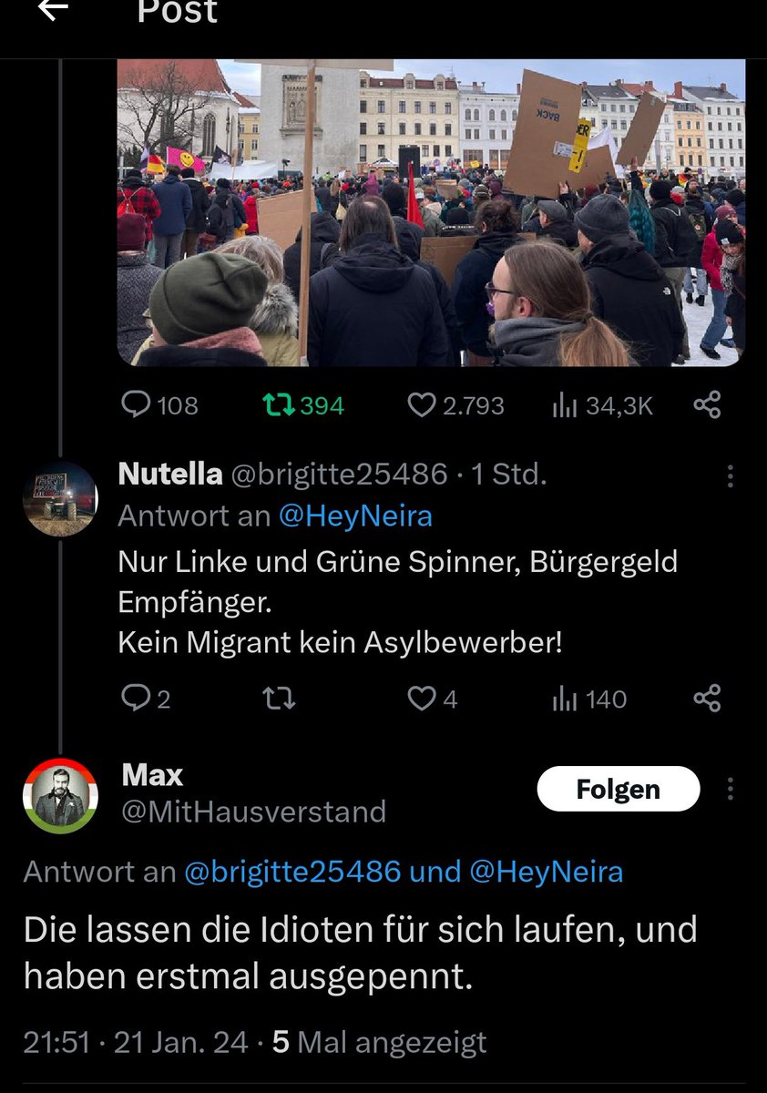 Hier haben welche den Sinn der Sache nicht kapiert.

#gegendieAfD #GegenNazis #GegenDieFaschisten #NazisRAUS #FCKNZS #FckAfdD #DemoGegenRechts #AlleZusammenGegenDenFaschismus

Weitere #Blockempfehlung #fghtNzs #görlitz