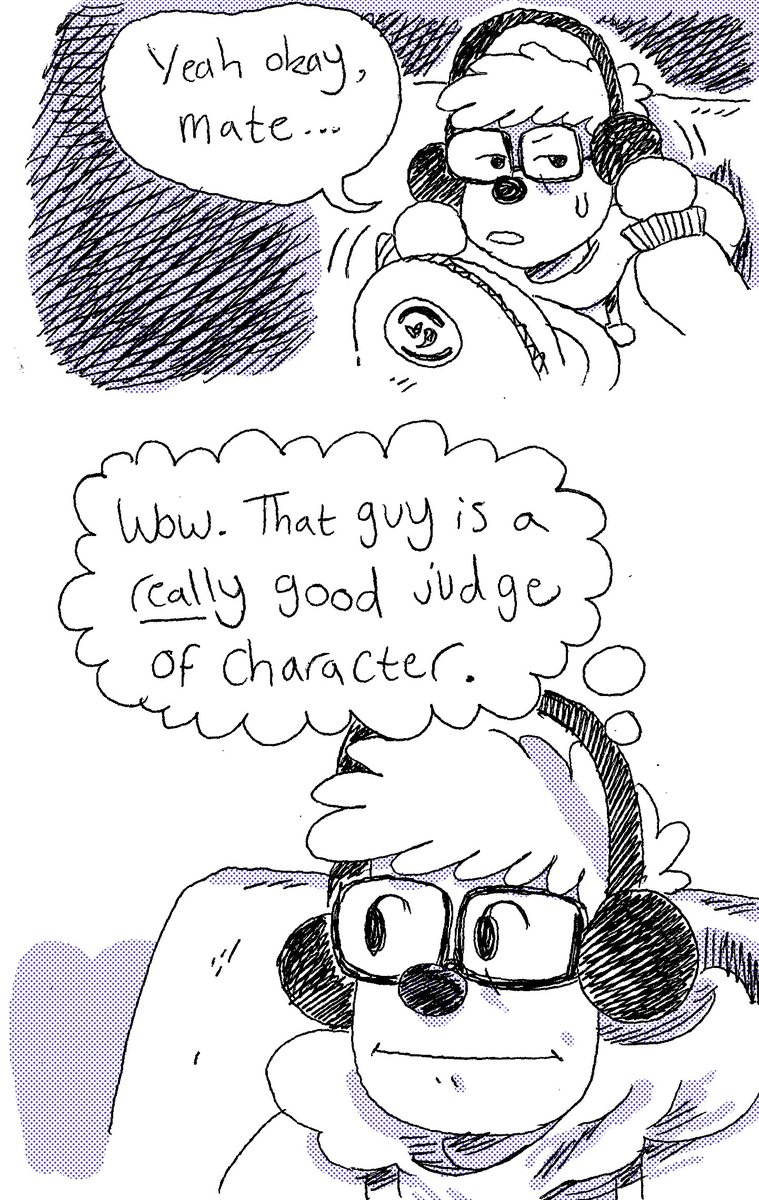 Bus comic
(Drawn free-hand with a biro in my sketchbook) 