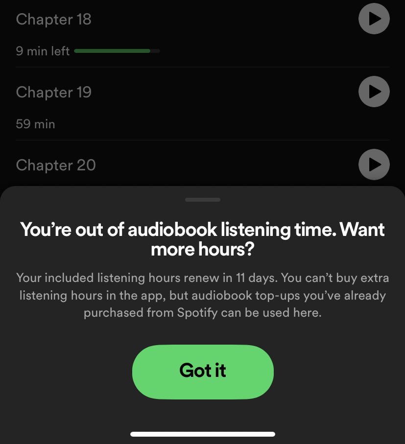 sillyskye14's tweet photo. @Spotify Seriously? A paywall? IM 2 HOURS AWAY FROM FINISHING IT PLZ https://t.co/oUYLEeUlNI