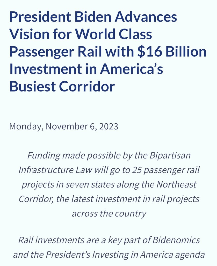 NebraskaSower's tweet photo. @Will_Bunch If Corporate America wants the trains to run on time they'd better reelect @JoeBiden 🚂

#Transportation #Infrastructure #Jobs @SecretaryPete 🚆 #HSRail https://t.co/EBAN35fTII