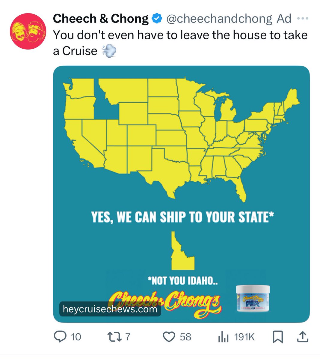 Opinionatedhjby's tweet image. Sorry Idaho stoners 😂 #Idaho #idahome