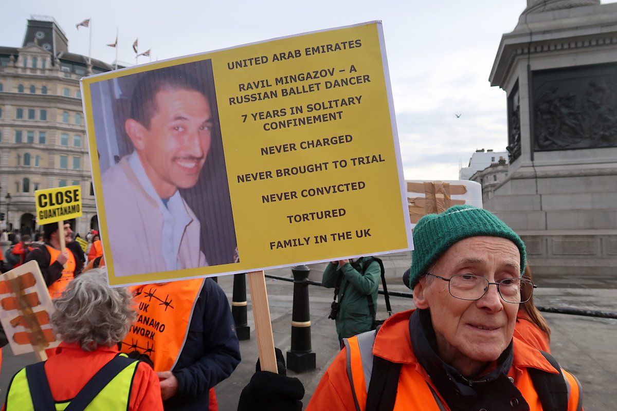 GuantanamoAndy's tweet image. A few photos I took of the excellent march and rally for the closure of #Guantanamo in central London yesterday - from Parliament, up Whitehall, via 10 Downing St to Trafalgar Sq, where there were speeches. Videos to follow. More here: facebook.com/andyworthingto…