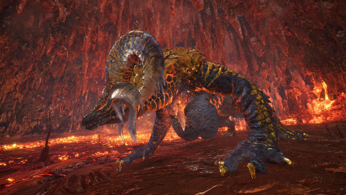 DoublezBubblez's tweet photo. There's an update for Kulve Taroth!

Added chesticles with a golden bra to cover them up. 

You can of course, tear the bra off to view the goods (by breaking the gold chest armor), or you can wait for their armor to melt off in Phase 2 :P

All thanks to a kind commissioner https://t.co/h5hGYBArlq