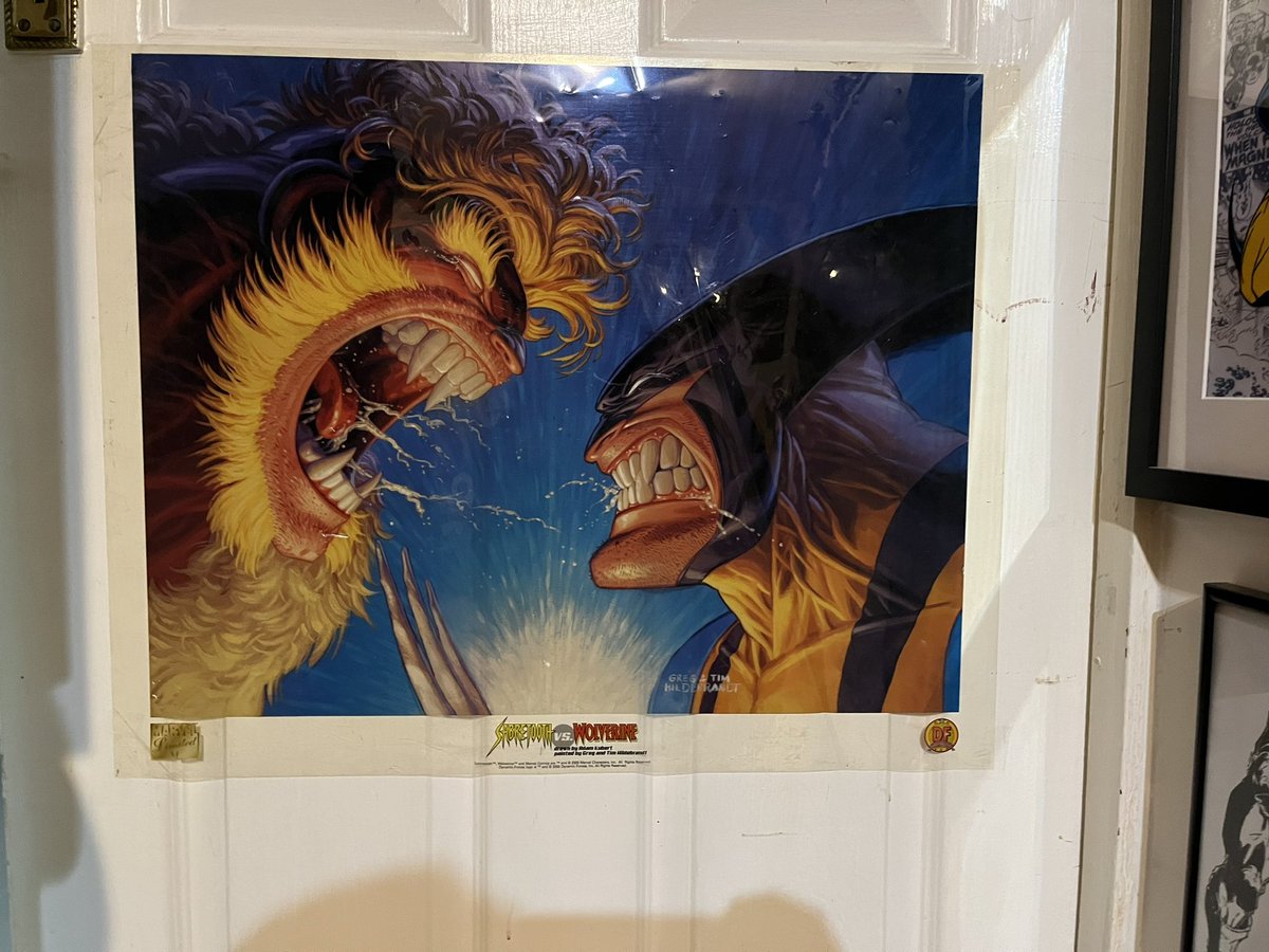 WolverSteve's tweet image. 24 years I’ve had this #DynamicForces lithograph. Finally it’s in its new home in the Wolveroom. King @AdamKubert’s art has pride of place for anyone and everyone to see when they enter. 

#Wolverine #Art #AdamKubert