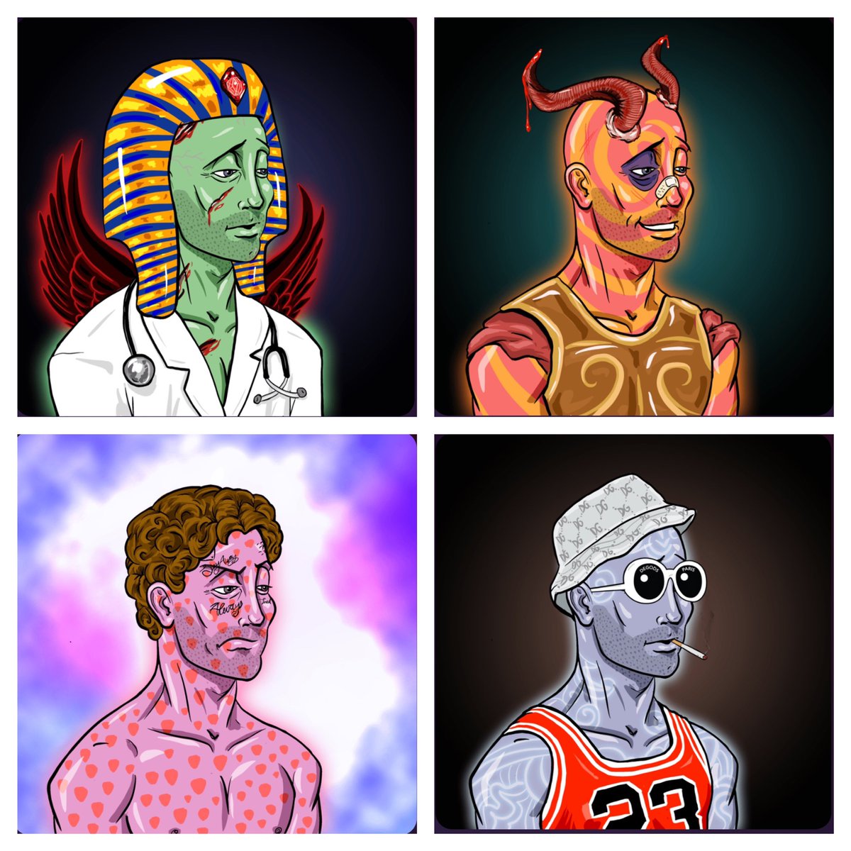 Some very simple alpha for everyone.

 If you HATE <a href="/DeGodsNFT/">DeGods</a>  buy <a href="/ExiledDeGods/">Exiled DeGods</a> ,  If you LOVE <a href="/DeGodsNFT/">DeGods</a>  buy <a href="/ExiledDeGods/">Exiled DeGods</a>
These are first edition DeGod NFTs
#Solana #DeGodsNFT #ExiledDeGods