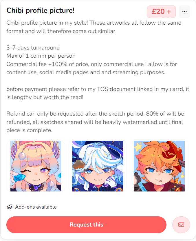 puff_tastic's tweet photo. COMMISSIONS OPEN SOON!! Hello! very excited to announce that my chibi profile picture commissions will soon be open! This is my first time doing commissions, so I am very excited! More information will be added at a later date #commissionsopen #commissionssoon https://t.co/ubCzSU2qvm