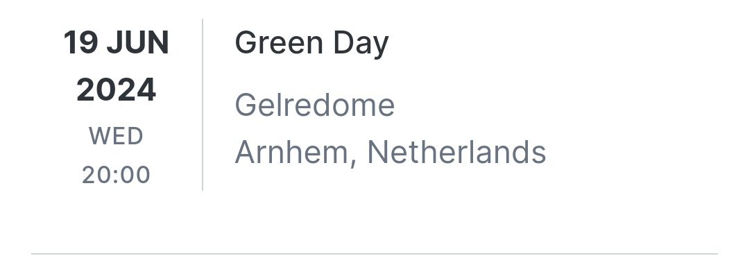 Bueno, me adelanté el regalo de cumpleaños. Alguien más va a ver a Green Day?