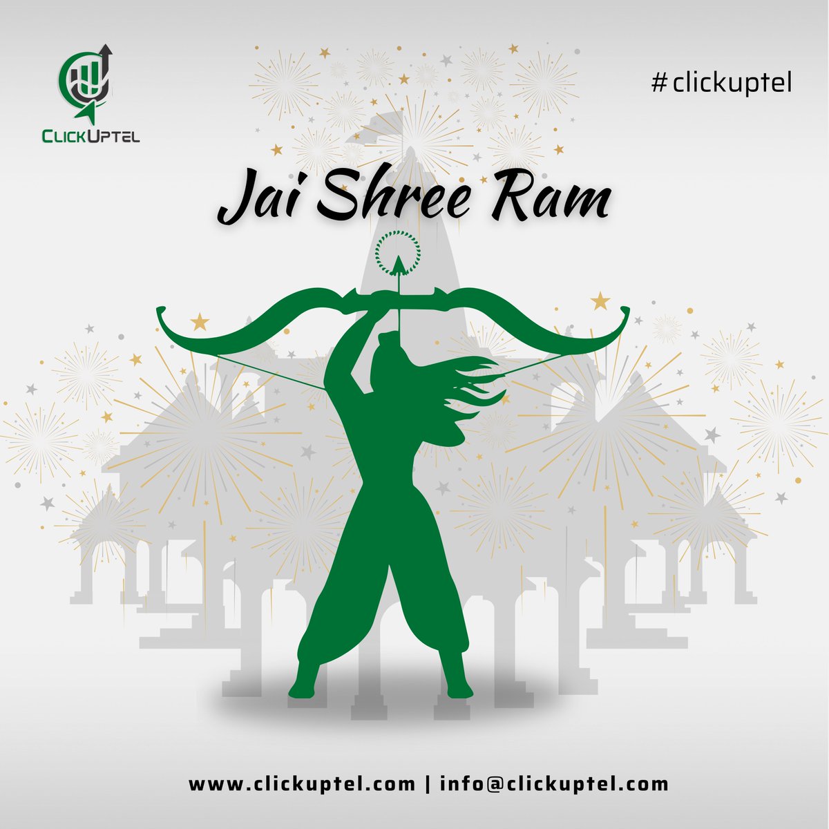 ClickUptel's tweet image. Sending joyful blessings for the success of the Ayodhya Shri Ram Temple inauguration ceremony! 🕊️

🌐 clickuptel.com

#AyodhyaRamMandir #ClickUptel #UnityInCelebration #DigitalMarketing #WebDevelopment #GraphicsDesigning #Branding