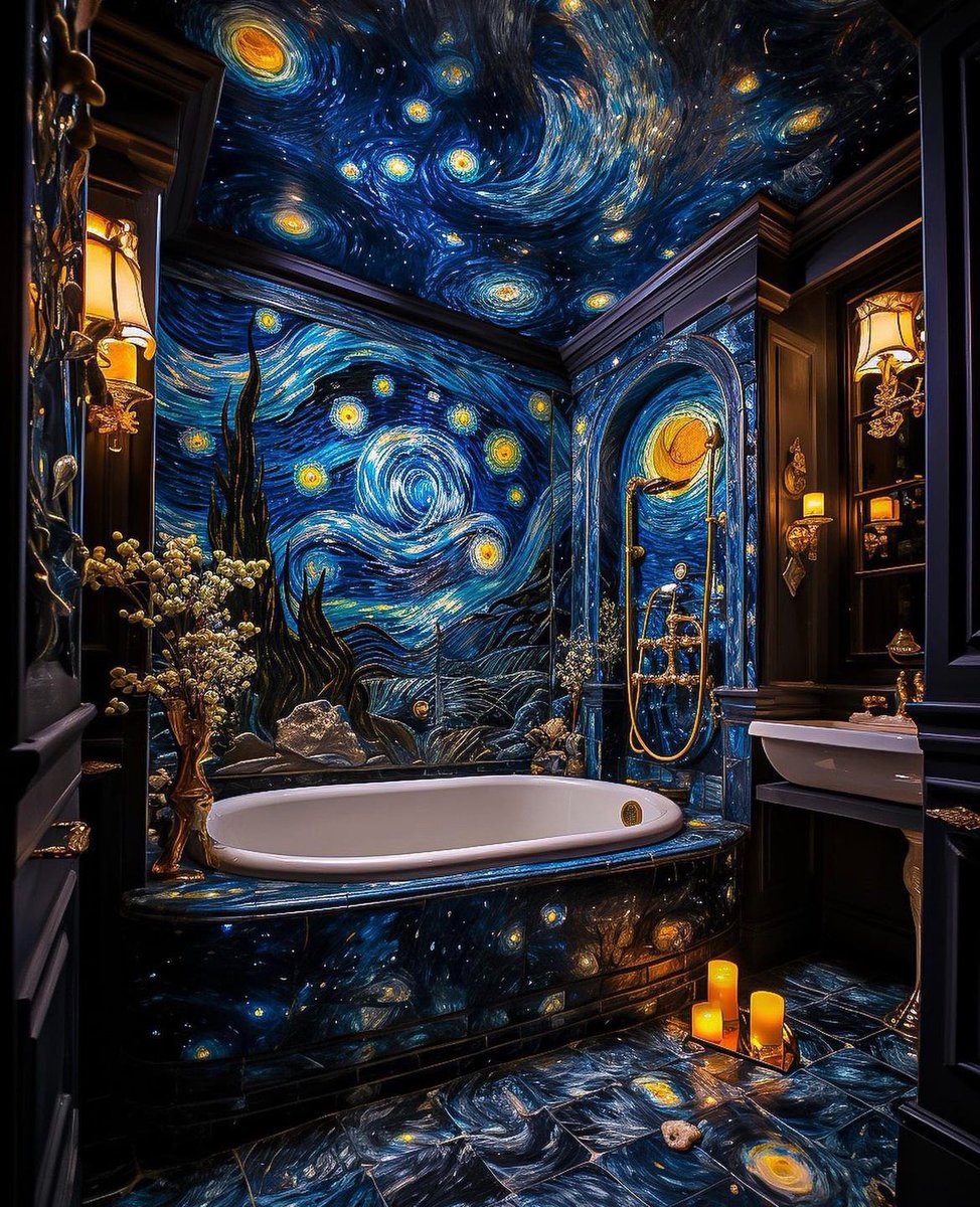 Van gogh bathroom.