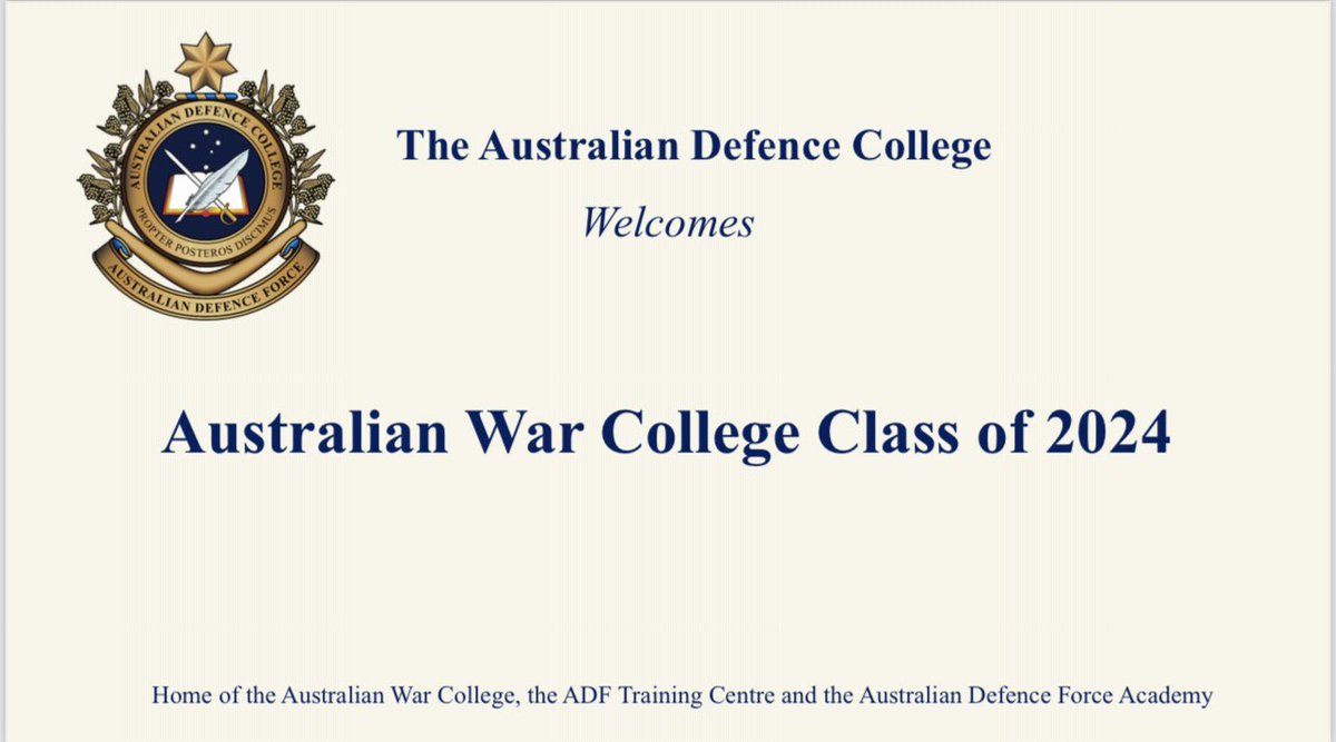ComdtAWARC's tweet image. An exciting day for all as we welcome the #DSSC and #ACSC Class of 2024. Can&apos;t wait to follow your journey @ADC_Australia this year | #ForTheFutureWeLearn