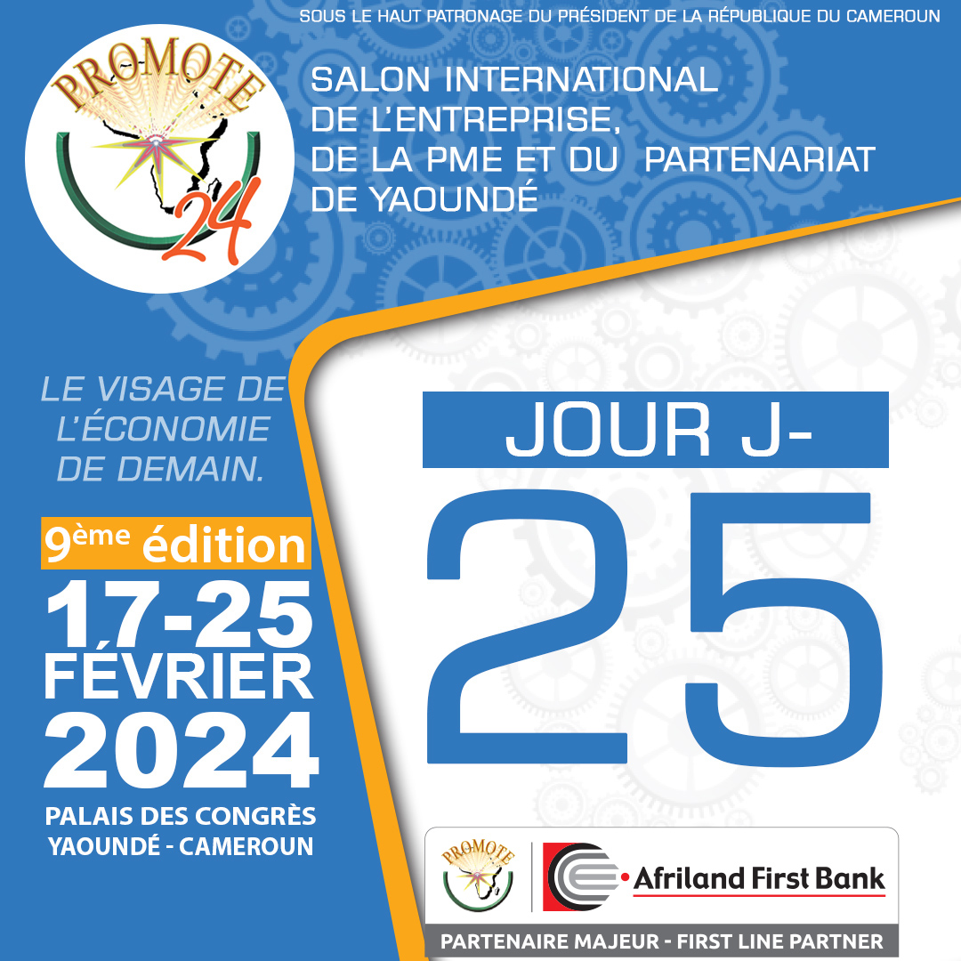 SalonPromote's tweet photo. Dans 25 jours, PROMOTE, le plus grand salon de business en Afrique Centrale, ouvrira ses portes.
=====
In 25 days' time, PROMOTE, the biggest business fair in Central Africa, will be opening its doors.

https://t.co/5YACwaxugr https://t.co/4ANdsabEI7