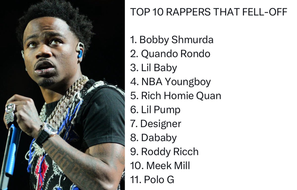 mymixtapez's tweet photo. List of top rappers who fell-off goes viral on social media https://t.co/K8HicC3bDe