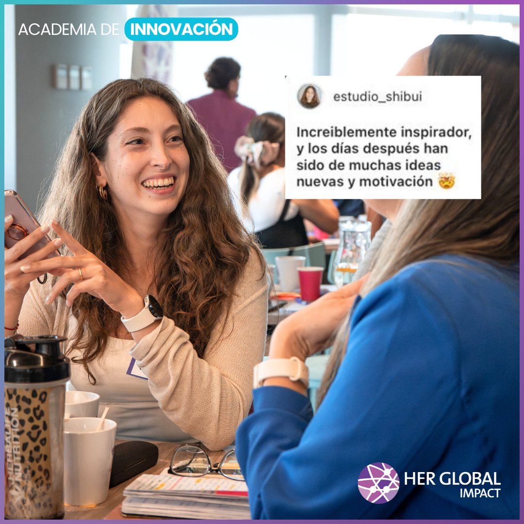 Herglobalimpact's tweet photo. Gracias a las alumnas de la Academia de Innovación. 48 horas de perspectivas y herramientas para su crecimiento personal y profesional 👩💼. ¡POSTÚLATE hasta el 30 de enero y obtén un 10% de descuento extra en la beca asignada!

👉 https://t.co/lgPMBgNFoq https://t.co/O4dxLX3rnW