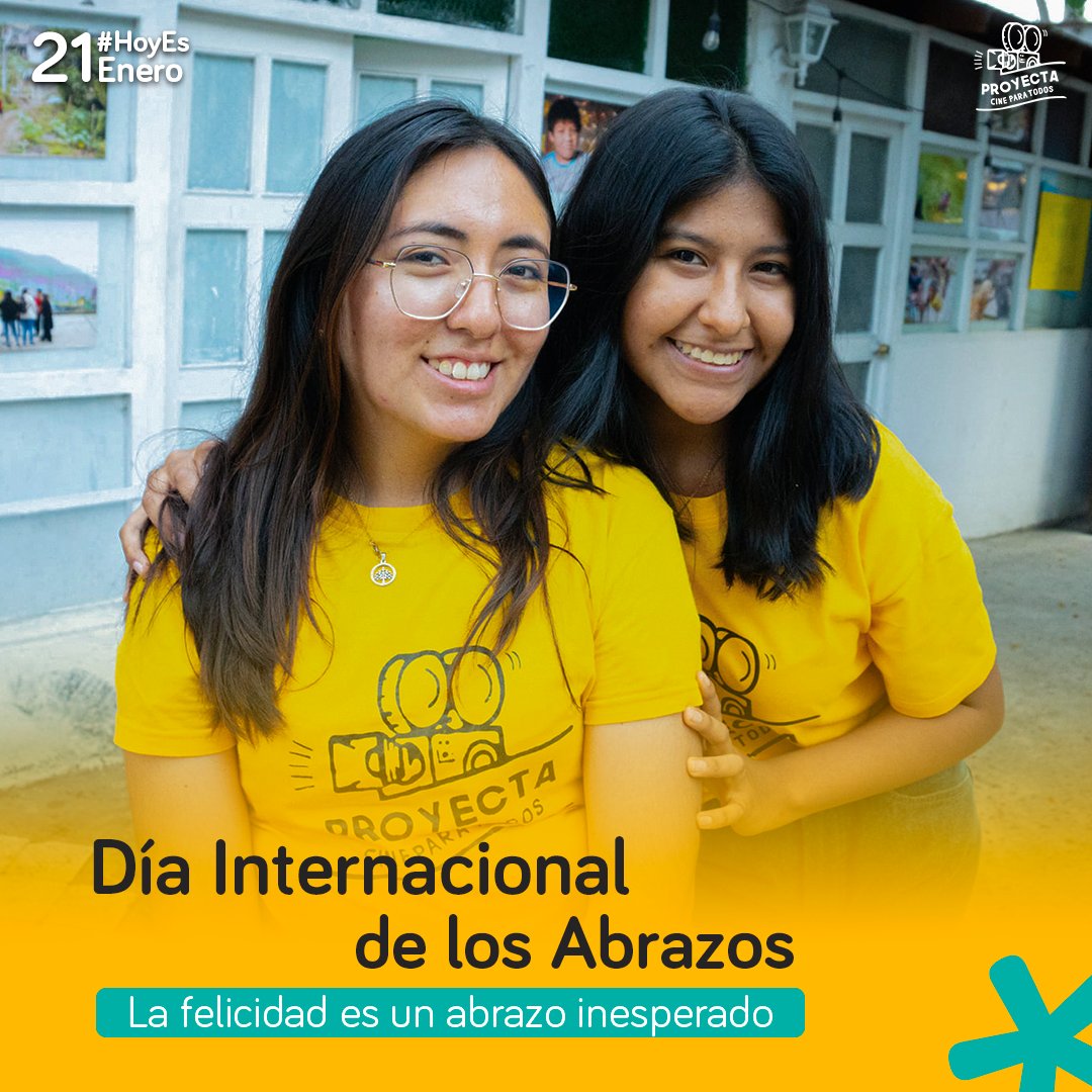 cine_proyecta's tweet photo. 🤗 ¡Celebremos el poder de la conexión humana en el Día Internacional del Abrazo! 🌍✨ Un gesto tan simple puede transmitir amor, apoyo y alegría. En este #DiaInternacionalDelAbrazo, recordemos que cada abrazo cuenta una historia única y especial.

#UnDiaComoHoy https://t.co/4be7yaBJ2B