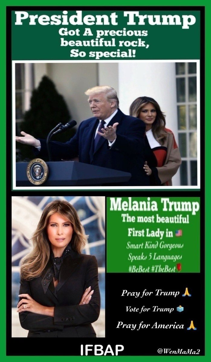 WenMaMa2 ๐ค๐ง๐ต๏ธโโ๏ธ (@wenmama2) on Twitter photo <a href="/MELANIATRUMP/">MELANIA TRUMP</a> .๐จ Dear Mrs. trump: <a href="/MELANIATRUMP/">MELANIA TRUMP</a>
You have inherited beauty from your mother and both of you are role models. We are praying for you and your mother on your loss. However, there is a higher calling for you to help your husband save our country and world. Turn your grief into <a href="/MELANIATRUMP/">MELANIA TRUMP</a> .๐จ Dear Mrs. trump: <a href="/MELANIATRUMP/">MELANIA TRUMP</a>
You have inherited beauty from your mother and both of you are role models. We are praying for you and your mother on your loss. However, there is a higher calling for you to help your husband save our country and world. Turn your grief into