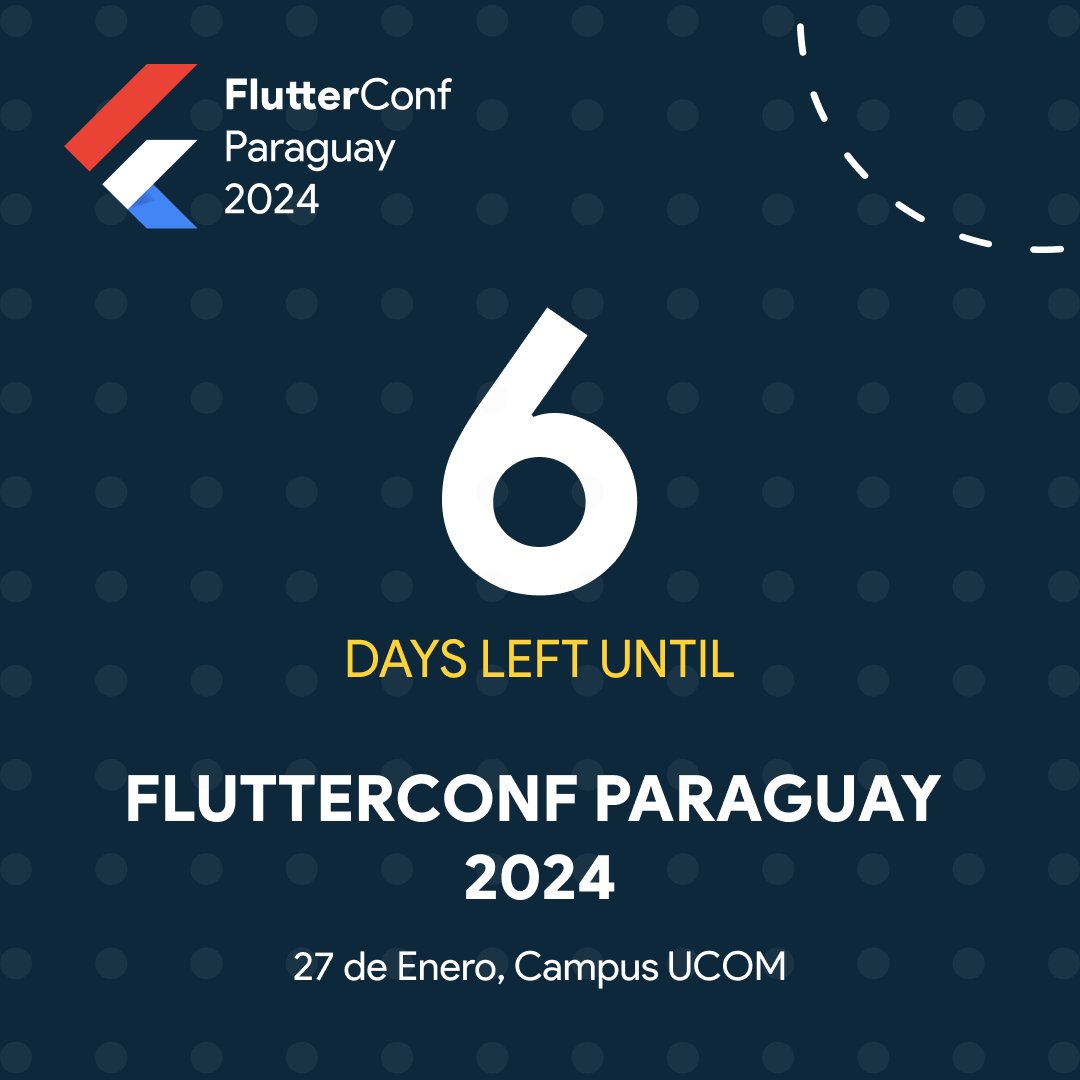 flutter_py's tweet image. 🎤 ¡A solo 6 días del evento más esperado, la #FlutterConfPY 2024!

¡Descubre, conecta y sumérgete en el emocionante universo de Flutter! 🚀

#FlutterConfPY #CountdownToFlutterConf2024
@EsFlutter
@FlutterDev
@FlutterConfLAT