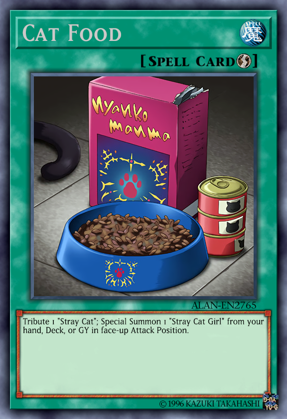 Post by every Yu-Gi-Oh! card on X: Cat Food