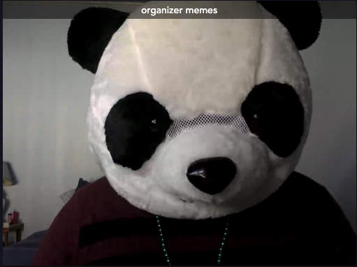 BattleBornProg's tweet photo. KEYNOTE SPEAKER TIME!!!!!! Here is the best way to wrap up #ProgressiveSummit 2024! Thank you so much @OrganizerMemes for joining us. The panda getup is the best. #PandaMask https://t.co/9f6aVKy5h1