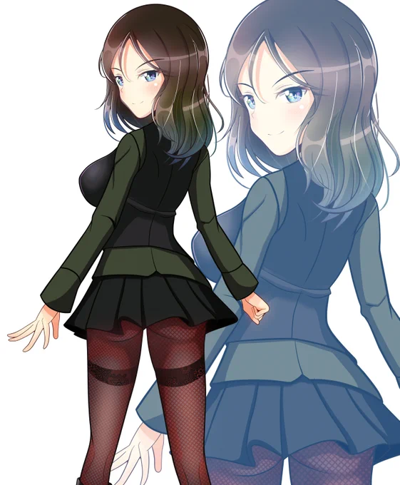 Xバグ直ったかな?一応肌面積抑えるためタイツ履いて頂いたノンナさんです(;'∀')引き続きカっちゃんも描きますよー! 