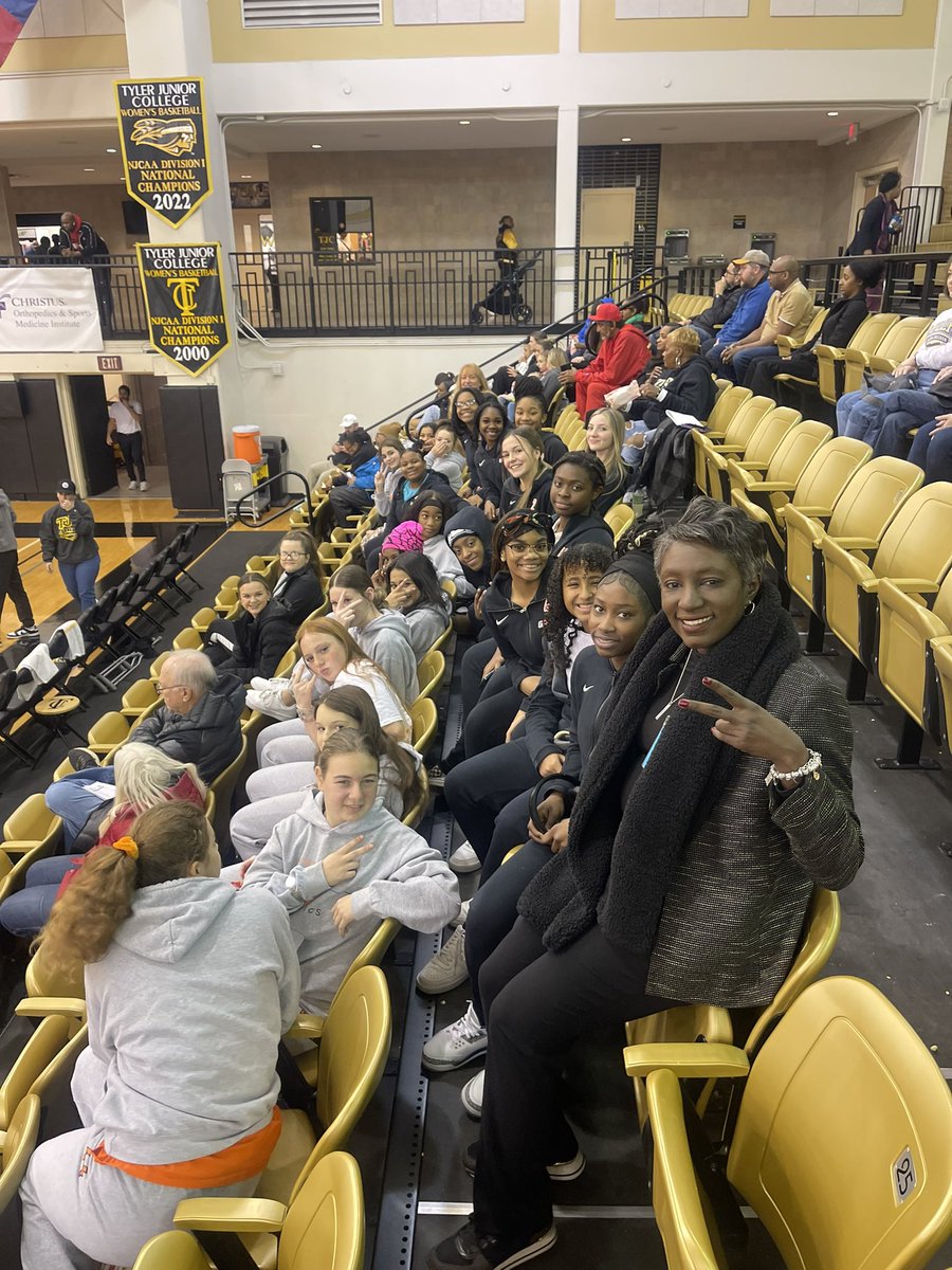 drtrob3boys's tweet photo. What a great opportunity for our @WestwoodISD  Girls basketball program at Tyler Junior College watching basketball.  #collegebound https://t.co/4kMptv2v0R