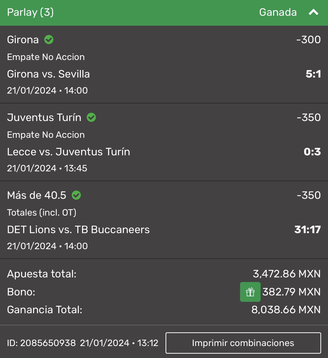 Cobramos las dos jugadas que compartí por aquí 🔥🔥🔥 

Regalaré 1000 MXN al azar a todos los que den ❤️ y 🔁 a este tweet 

VAMOOOS! 💸💸