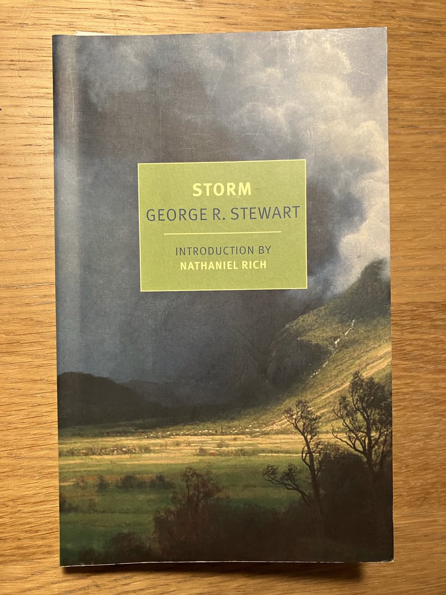 Might be a good night to dust this one off. Some of it is a bit dated, but I really live Stewart’s way of making the storm a living breathing entity. And some of the passages are so exquisite, I return to them often.

#storm #GeorgeRStewart #environmentalwriting #weather #nyrb