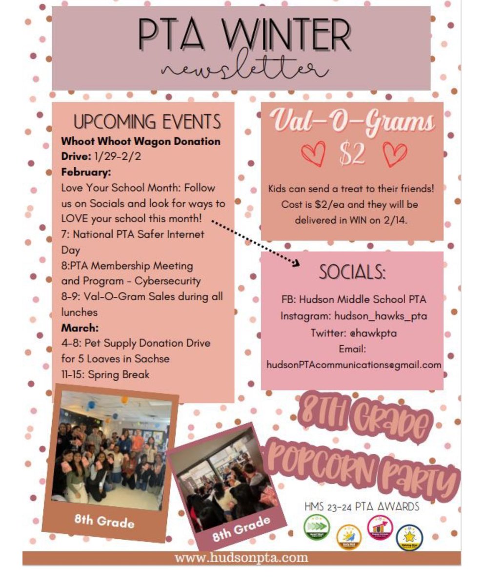 ❤️🖤❤️🖤 Here’s the 🅗🅤🅓🅢🅞🅝  🅟🅣🅐 Winter Newletter! Check it out to see all that we have going on! ❤️🖤❤️🖤