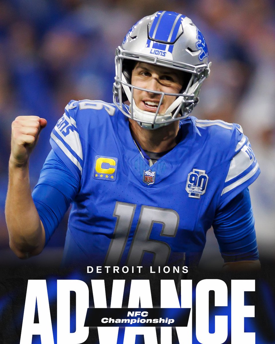 Detroit stand up 👏 This is the first time the Lions will play in the conference championship in 32 years 😤