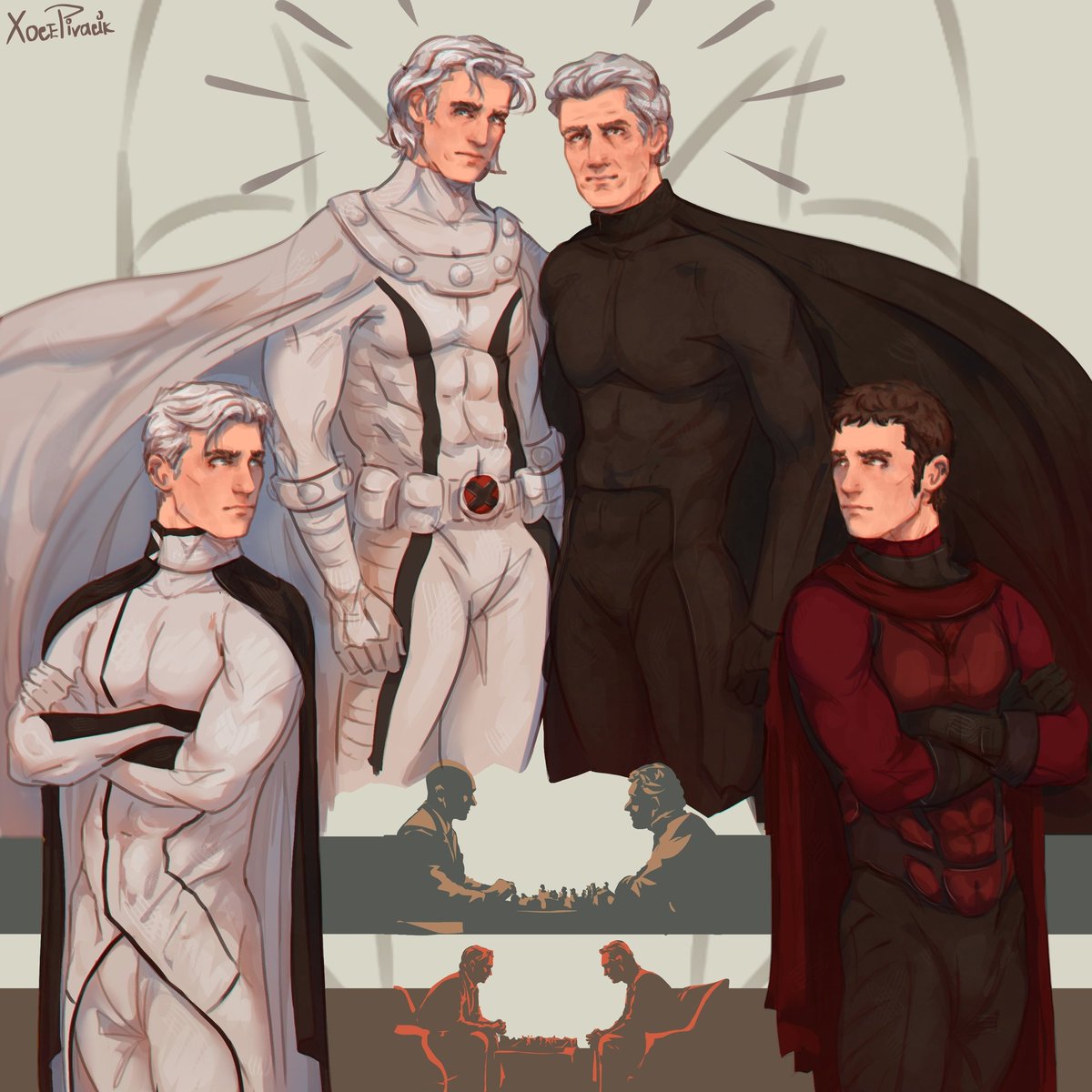 XocePivacik's tweet photo. мои любимые версии Эрика🥰 
#Cherik #CharlesXavier #Magneto #ErikLehnsherr #XMen https://t.co/hkhZb0Mip3