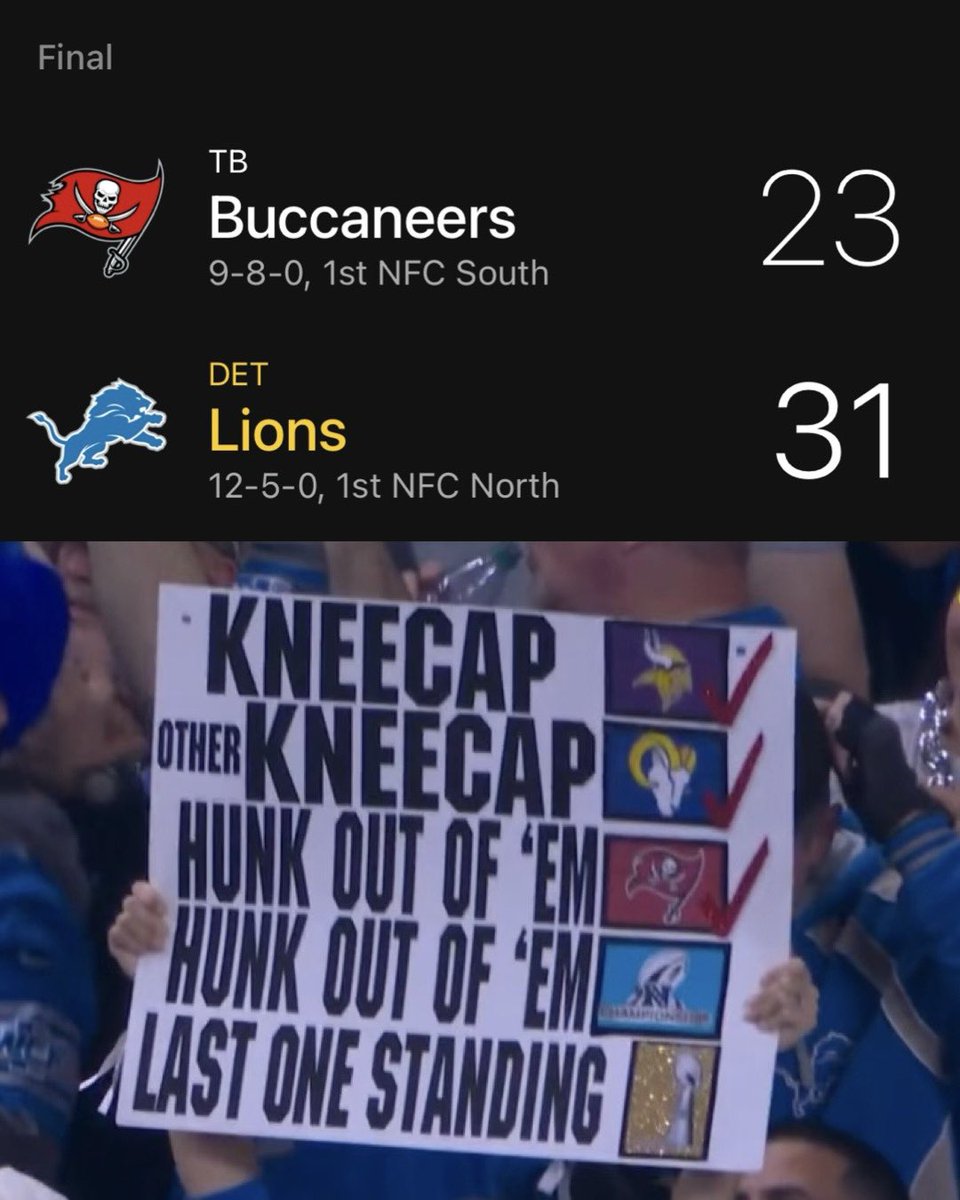 BSMotorCity's tweet photo. LIONS ARE NFC CHAMPIONSHIP BOUND

#AllGrit https://t.co/kyo01SnlCU