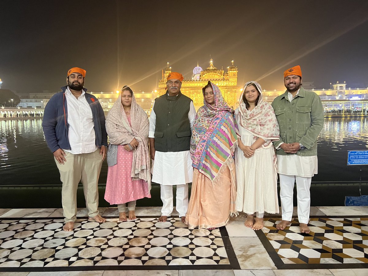Along with family, I had a memorable visit to Golden Temple, Amritsar last  evening. Prayers for health, happiness and harmony for all.