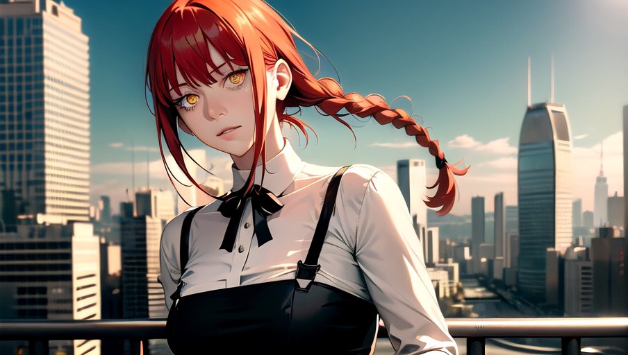 kotchovision's tweet photo. Daydreaming of #SundaySplendor on the balcony with Makima – a perfect escape from the ordinary. #Daydreaming #Makima #ChainsawMan #Ai #AiArt #Aigirl #Aigirls #AiArtCommunity #AiArtwork #StableDiffusion #WaifuDiffusion #Waifu #StableDiffusionWaifu #AiChallenge #MageSpace https://t.co/lTIIkJRFAJ