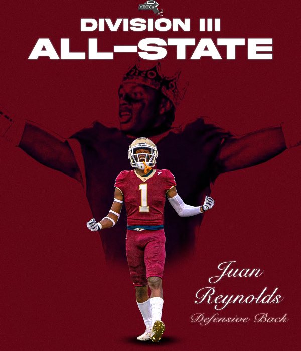 Congratulations to our guy, captain, Juan Reynolds, on his selection to the Divison 3 All-State team 🏴‍☠️💪🏼 

#HARDWORK #TRADITION #PRIDE 

#DHIGH ☠️