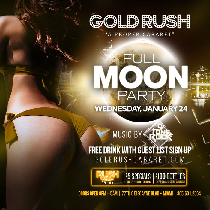 goldrushcabaret's tweet photo. All the Baddies come out for the Full Moon 🤩
Full Moon Party Wednesday, Jan. 24
Guest List: https://t.co/WTLZUUm5JQ.
Sounds by @djtonerock
#MiamiEvents #MiamiParty #MiamiLocals #GoldRushMiam https://t.co/gp1OZCmIgx