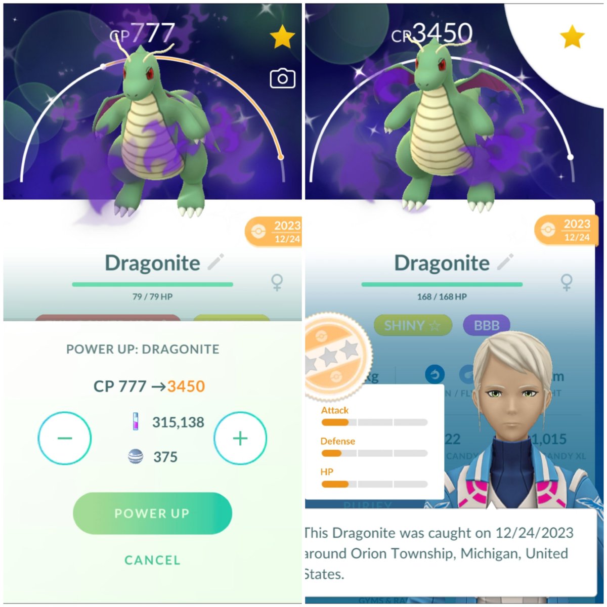 Sinfool69's tweet photo. Green (💚), Shadow (😈), Shiny (⭐), Dragon (🐲) and.... !!... ZERO STARS (😂)

#MaxOutMonday #PokemonGO https://t.co/4Zgoq0Gmsn