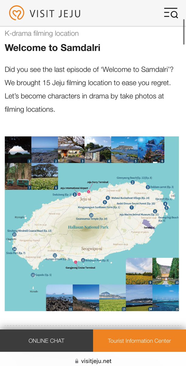 withchizu's tweet photo. #WelcometoSamdalri list of filming locations in Jeju is now featured on Jeju island’s official tourism website🔥
#ShinHaeSun #JiChangWook

Link: https://t.co/9IcxfYSqJE https://t.co/nfzGv22low