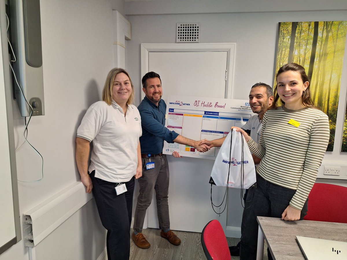 Welcome to the QI Huddle family, wards 8 and 9 MHH. Can't wait to see your Quality Improvement ideas. @bhamcommunity @violah31 #i2g, #qualityimprovement, #improving2gether