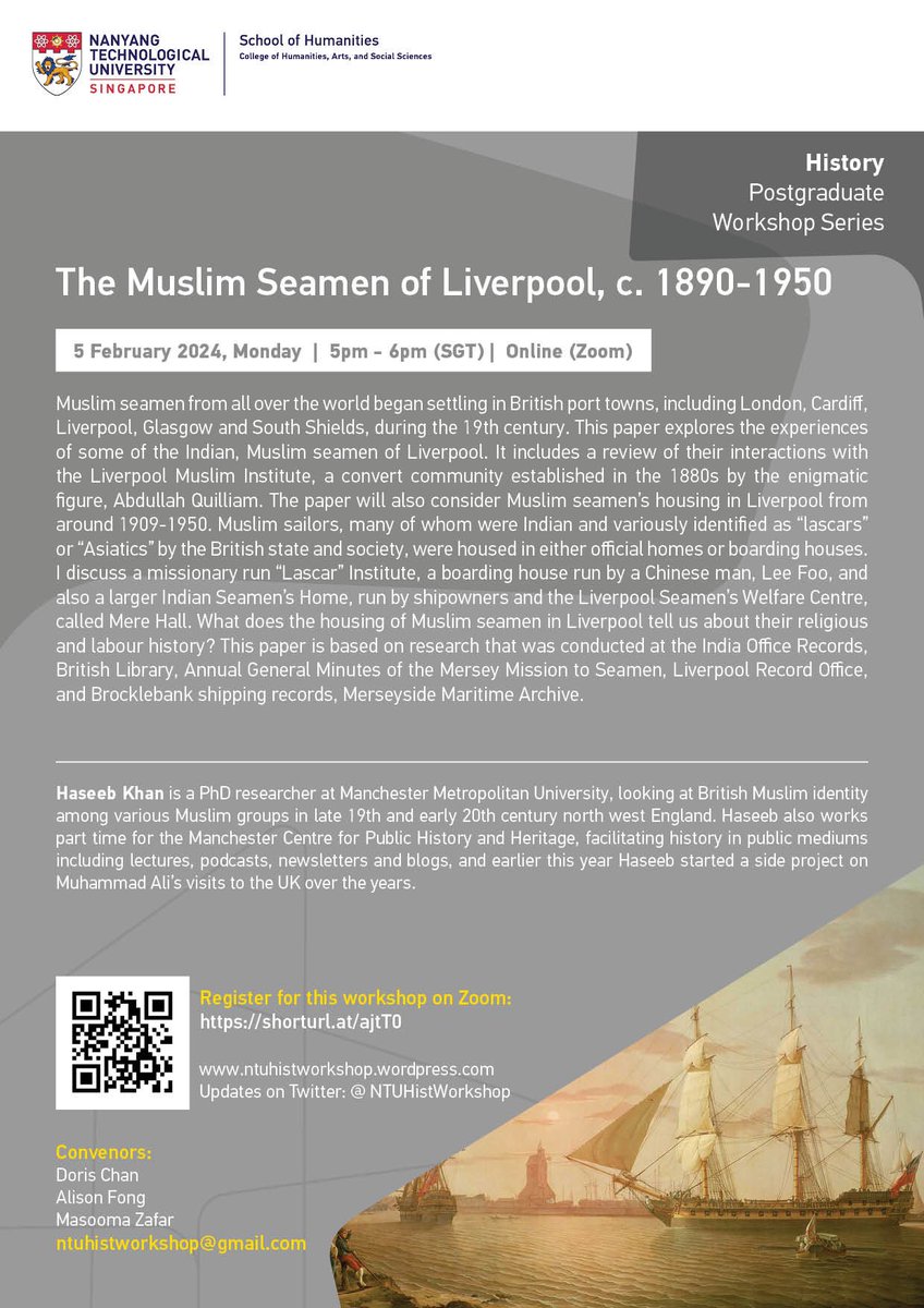 NTU Postgraduate History Workshop tweet media