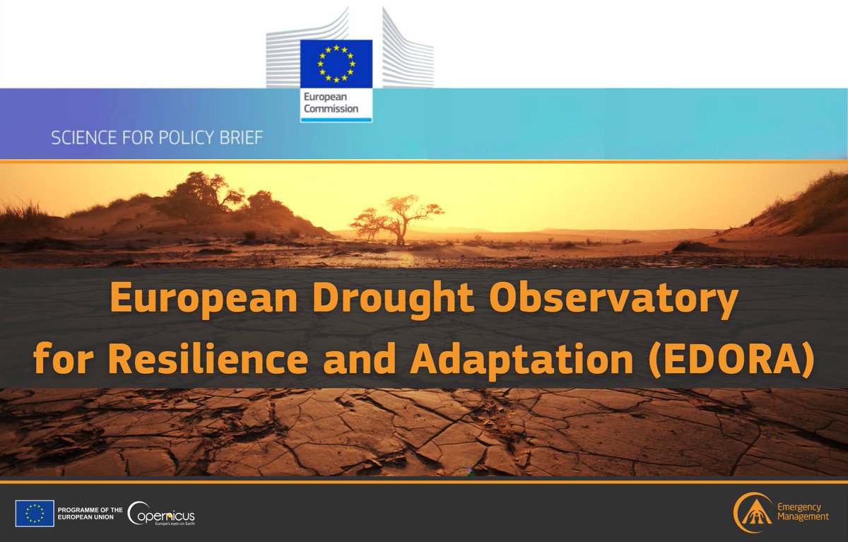 CopernicusEMS's tweet photo. #Drought🚱 events are increasingly frequent in Europe

The #EDORA initiative launched by @EU_ScienceHub aims to boost the resilience and adaptation to droughts across the EU🎯

Read more in the latest "Science for Policy Brief" on the topic at👇
https://t.co/Z4qqLrvx17 https://t.co/qYKlMFf4zM